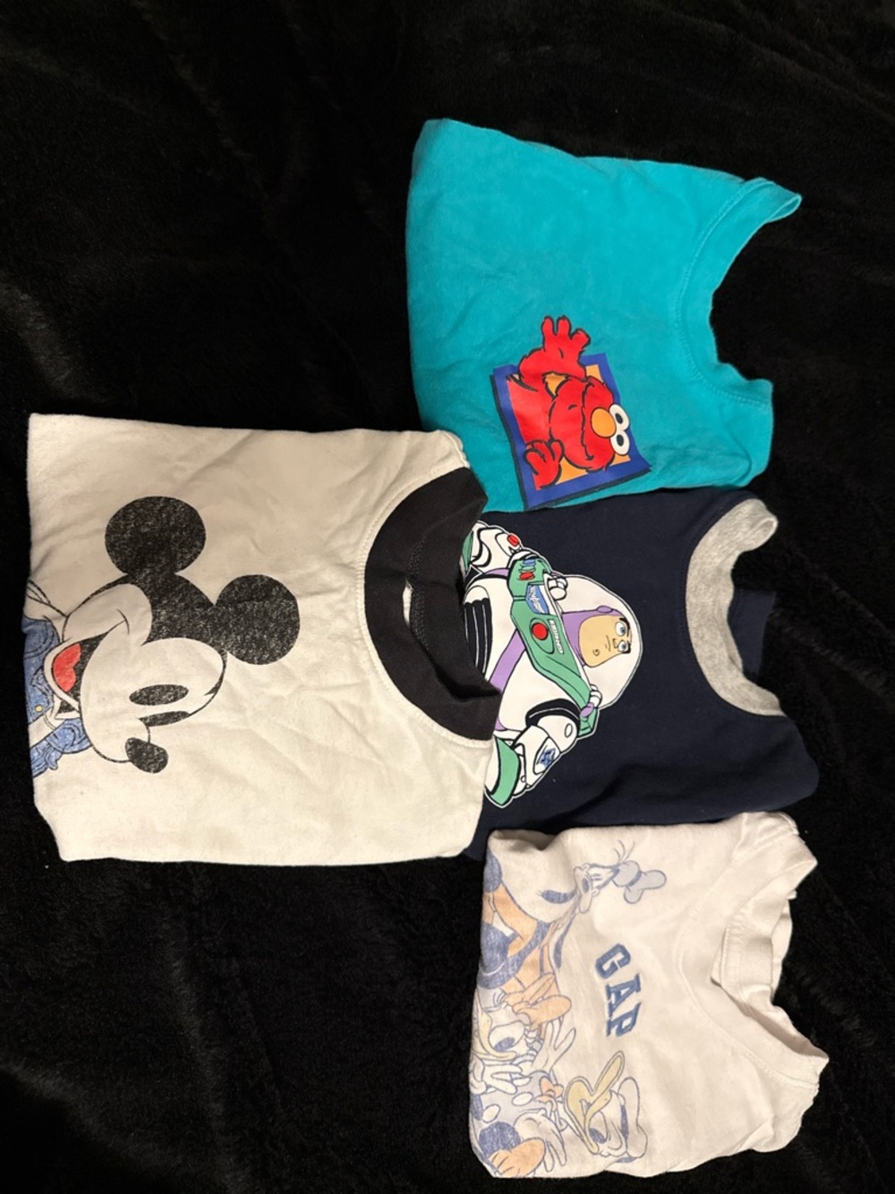 GAP Kids Tees Lot - White, Teal, Navy, Black Accents